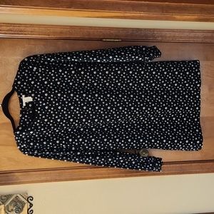 H&M blue floral long sleeve dress